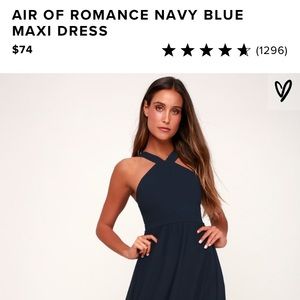 Lulu’s Navy Maxi Halter dress